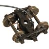 Kadee HO 593 - Bettendorf - Arch Bar Electrical Pickup Self Centering Caboose Trucks with 33" Smooth Back Wheels - HGC