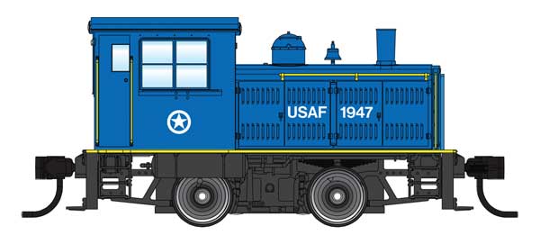 Walthers HO 910-10016 - Mainline - Plymouth ML-8 Industrial Switcher Diesel Locomotive "U.S. Air Force" (Standard DC)
