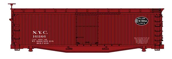 Walthers HO 910-40191 - Mainline - 40' USRA Wood Boxcar "New York Central" #161166