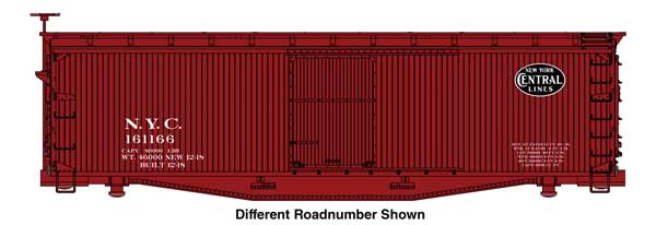 Walthers HO 910-40192 - Mainline - 40' USRA Wood Boxcar "New York Central" #161170