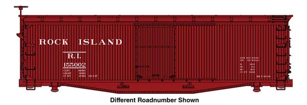 Walthers HO 910-40197 - Mainline - 40' USRA Wood Boxcar "Rock Island" #155037