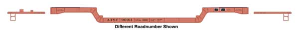 Walthers HO 910-50227 - Mainline - 81' 8-Axle Depressed Center Flatcar "Santa Fe" #90014