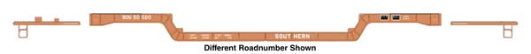 Walthers HO 910-50234 - Mainline - 81' 8-Axle Depressed Center Flatcar "Southern" #50020
