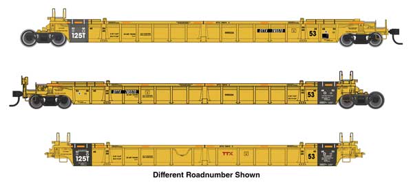 Walthers HO 910-55828 - Mainline - NSC Articulated 3-Unit 53' Well Car "TTX" #785815