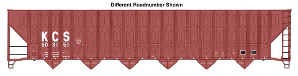 Walthers HO 910-56347 - Mainline - 73' Greenville 7,000 Cubic Foot Wood Chip Hopper "Kansas City Southern" #503304