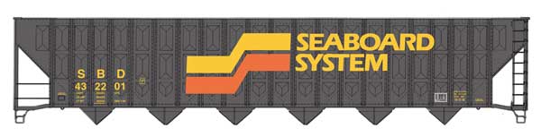 Walthers HO 910-56362 - Mainline - 73' Greenville 7,000 Cubic Foot Wood Chip Hopper "Seaboard System" #432201