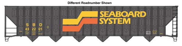 Walthers HO 910-56363 - Mainline - 73' Greenville 7,000 Cubic Foot Wood Chip Hopper "Seaboard System" #432227