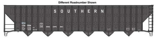Walthers HO 910-56373 - Mainline - 73' Greenville 7,000 Cubic Foot Wood Chip Hopper "Southern" #134215 (black)