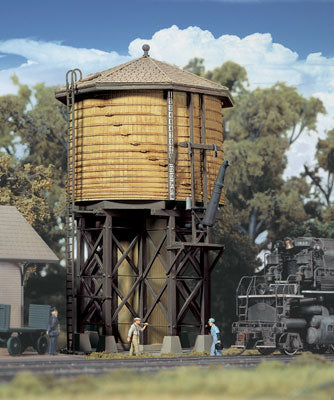 Walthers HO 933-2813 - Cornerstone - Wood Water Tank - Assembled (Yellow Ochre)