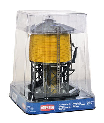 Walthers HO 933-2813 - Cornerstone - Wood Water Tank - Assembled (Yellow Ochre)