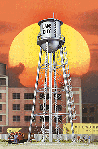 Walthers HO 933-2826 - Cornerstone - City Water Tower - Assembled (Silver)