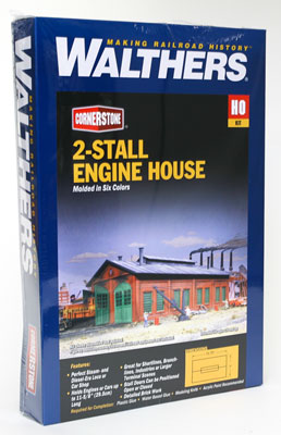 Walthers HO 933-3007 - Cornerstone - 2-Stall Enginehouse Building Kit