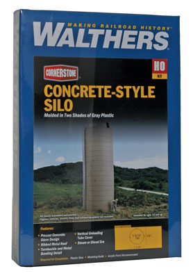 Walthers HO 933-3332 - Cornerstone - Concrete-Style Silo Building Kit