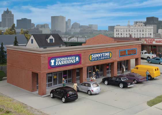 Walthers HO 933-4115 - Cornerstone - Modern Shopping Center I Building Kit