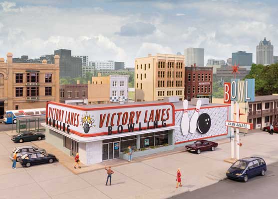 Walthers HO 933-4118 - Cornerstone - Vintage Bowling Alley Building Kit