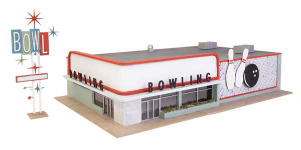 Walthers HO 933-4118 - Cornerstone - Vintage Bowling Alley Building Kit