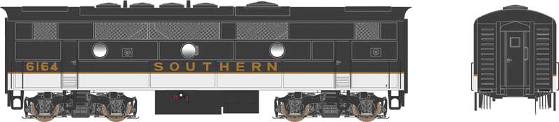 Bowser HO 24596 - Executive - EMD F7-B Diesel Locomotive "Southern" #6164 (w/DCC/Sound)