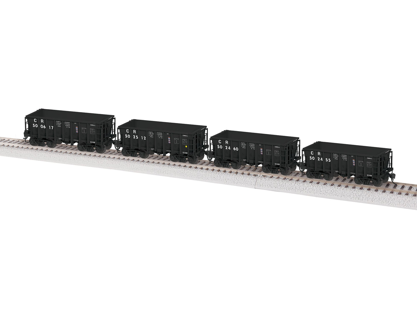 Lionel HO 2474141 - G38B Ore Car "Conrail" (Black) 4 Pack, Set 1
