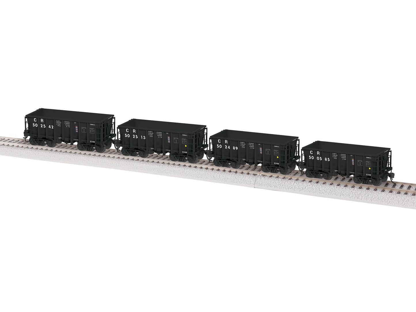 Lionel HO 2474142 - G38B Ore Car "Conrail" (Black) 4 Pack, Set 2