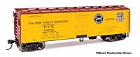 Walthers HO 910-41321 - Mainline - 40' Wood Reefer w/ Steel Ends "Pacific Fruit Express" #66525
