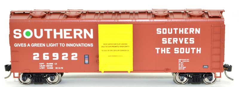 Bowser HO 43175 - Executive - 40' Box Car "Southern" #26922 (w/hatches)