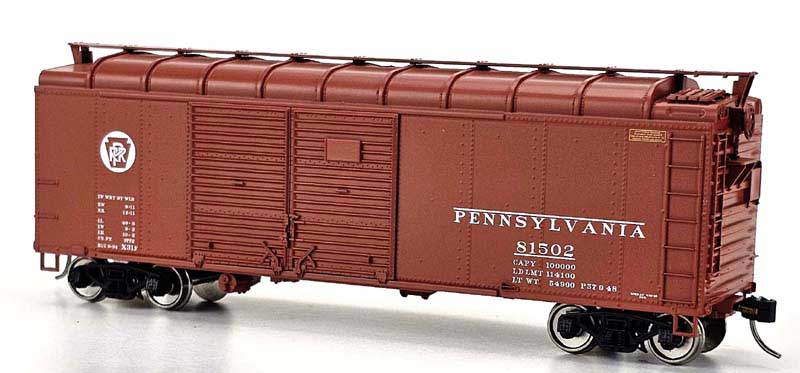 Bowser HO 43337 - X31F Round Roof Box Car "Pennsylvania" #81502 (4-Dr, Turtle Roof) Circle Keystone