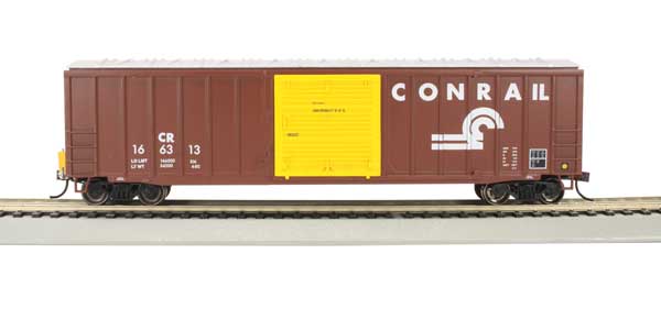 Bachmann HO 14907 - ACF 50'6" Outside-Braced Boxcar w/Flashing End-Of-Train Device "Conrail" #166313 (Boxcar Red, white)
