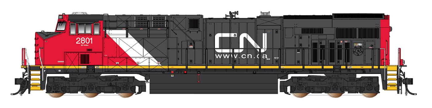InterMountain HO 49783-04 - DCC - GE ES44AC Gevo Diesel Locomotive "Canadian National" #2822