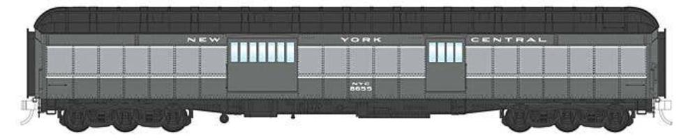 Walthers HO 920-17506 - Proto - 70' Heavyweight Baggage Car "New York Central" #8655