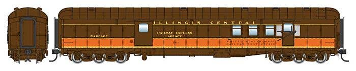 Walthers HO 920-17419 - Proto - 70' Heavyweight RPO Baggage Car "Illinois Central" #372
