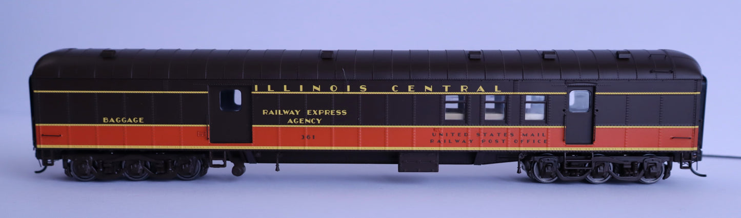 Walthers HO 920-17418 - Proto - 70' Heavyweight RPO Baggage Car "Illinois Central" #361