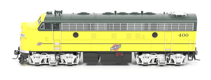 Broadway Limited Imports HO 9696 - EMD F7A Diesel Locomotive "Chicago & North Western" #401 (executive Scheme, yellow, green, silver) w/DCC/Paragon4Sound