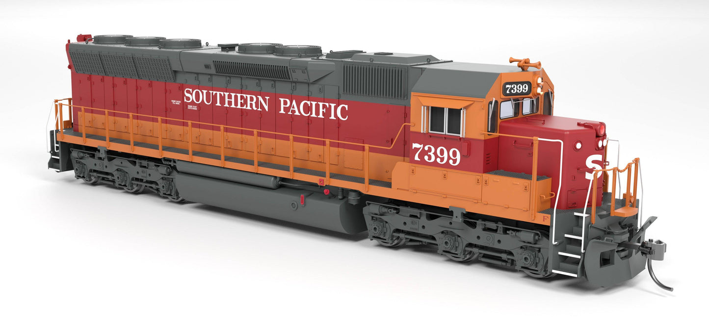 Broadway Limited Imports HO 9820 - EMD SD45 Diesel Locomotive "Southern Pacific" #7399 (Experimental Daylight, red, orange, gray) w/DCC/Sound