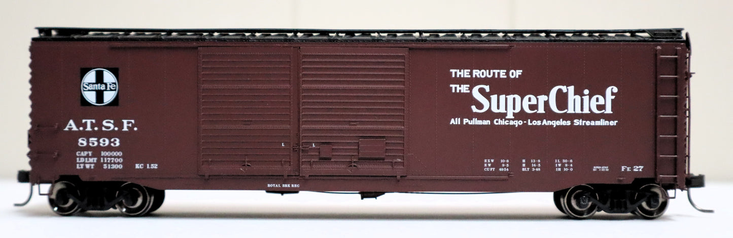 Atlas HO 20006592 - Master - 50' Postwar Double Door Boxcar "Santa Fe" #8593 (Super Chief)