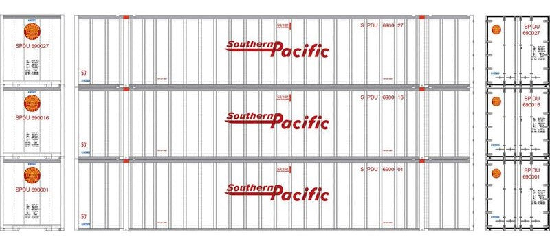 Athearn HO ATHN-2327 - 53' Stoughton Container "SDPU" Legendary Liveries (3 Car Set)