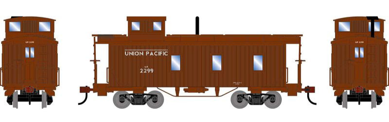 Athearn HO 2591 - 3-Window Wood Caboose "Union Pacific" #2299