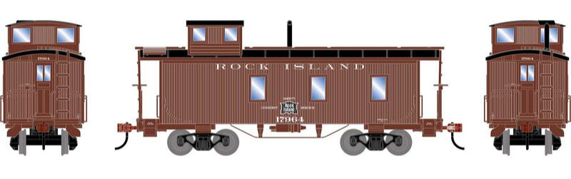 Athearn HO 2598 - 3-Window Wood Caboose "Rock Island" #17964