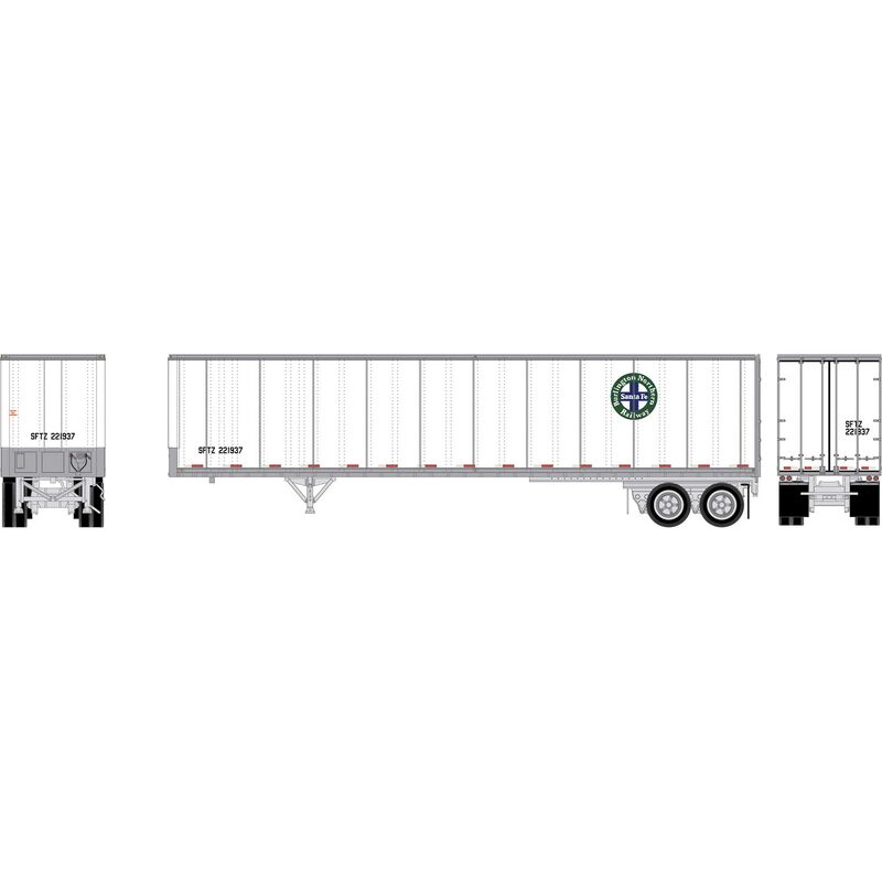 Athearn HO 2604 - 45' Fruehauf Z-Van Trailer Smooth Side "BNSF" #221937