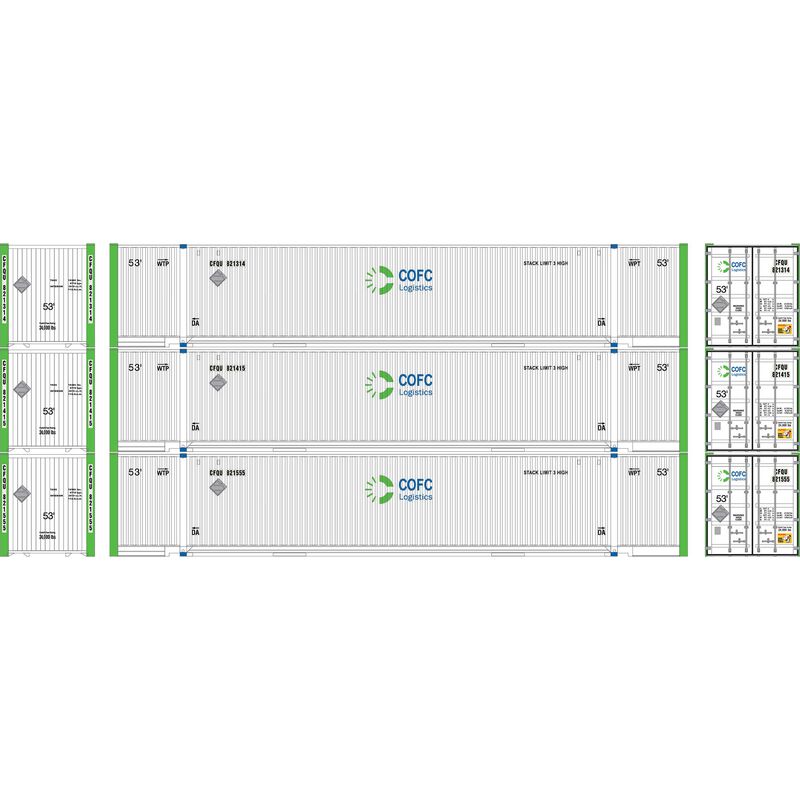 Athearn HO 2662 - 53' Jindo Containers "CFQU" #821314/821415/821555 (3-Pack)