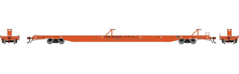Athearn HO 2237 -Genesis - F89-F Flat Car "Atchison, Topeka & Santa Fe" #292107