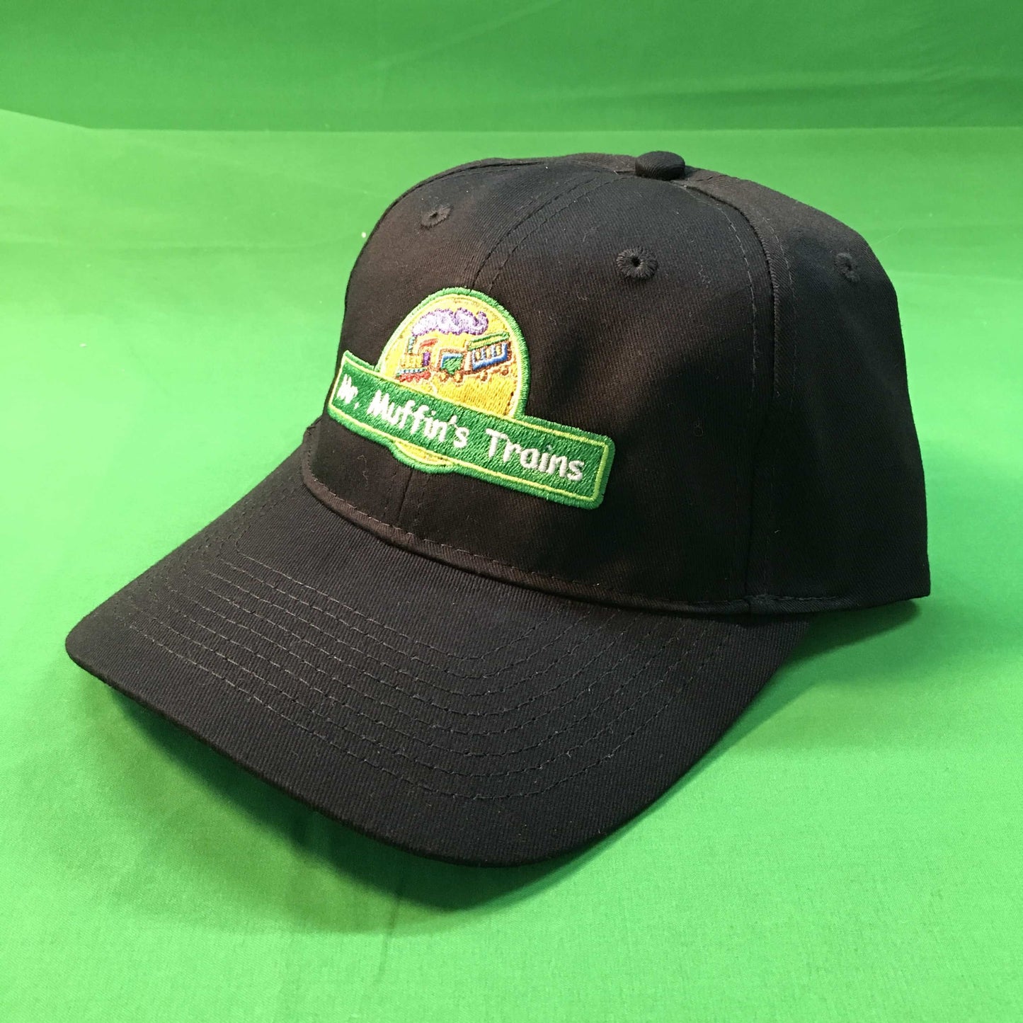Baseball Cap - Mr Muffin's Trains (Black)