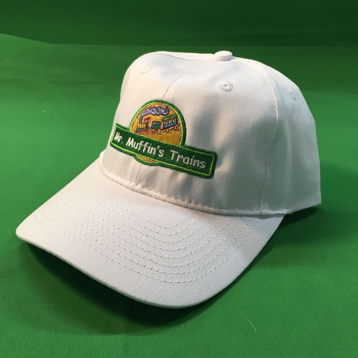 Baseball Cap - Mr Muffin's Trains (White)