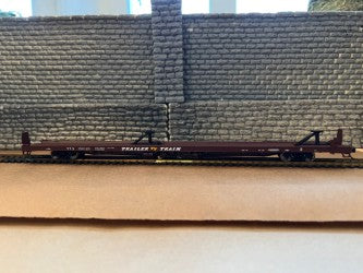 Walthers HO 910-5731 - Mainline - 89' Channel Side Flatcar "TTX" #150025 (Brown)
