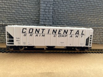 Walthers HO 910-49424 - Mainline - 50' Pullman-Standard PS-2CD 4427 3-Bay Covered Hopper "Continental Grain Co. TLDX" #2615