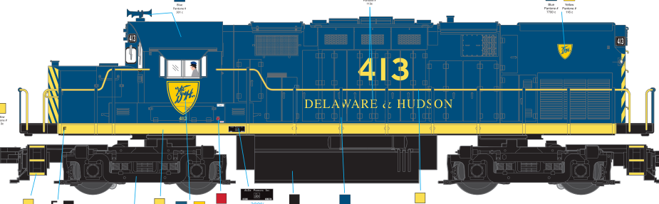 Atlas HO 100047DH2 - Master - C420 Diesel Locomotive "Delaware & Hudson" #422 - Gold Model with ESU Sound - Custom Run for MrMuffin'sTrains