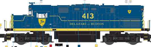 Atlas HO 100047DH1 - Master - C420 Diesel Locomotive "Delaware & Hudson" #413 - Gold Model with ESU Sound - Custom Run for MrMuffin'sTrains