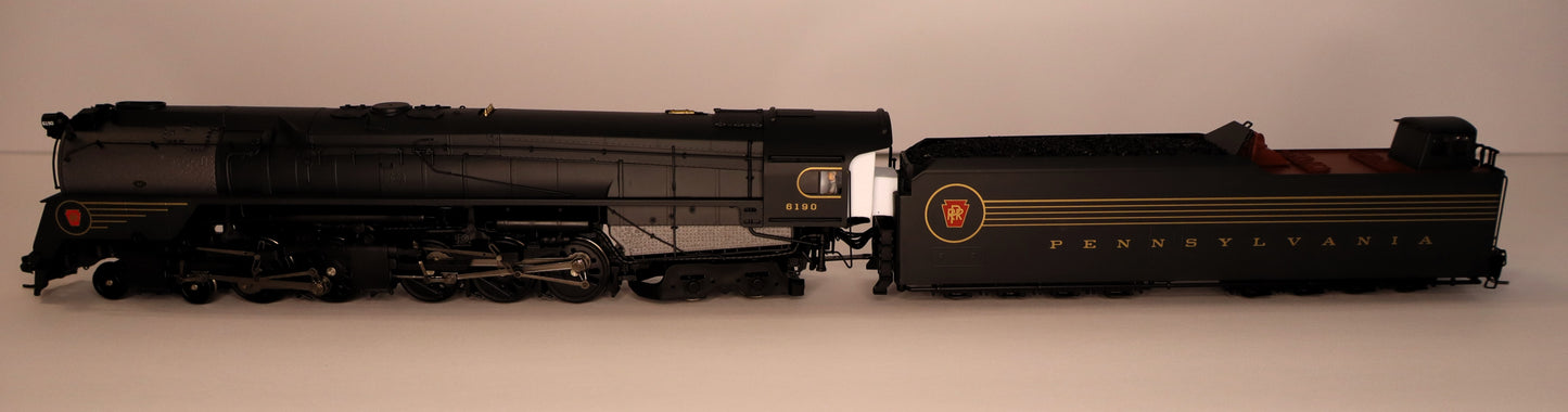 Broadway Limited Imports HO 7808 - Brass Hybrid - Class Q2 4-4-6-4 Duplex Steam Locomotive "Pennsylvania" #6190 w/DCC&Sound (Prototype Version, DGLE 5-Stripe Fantasy Scheme)
