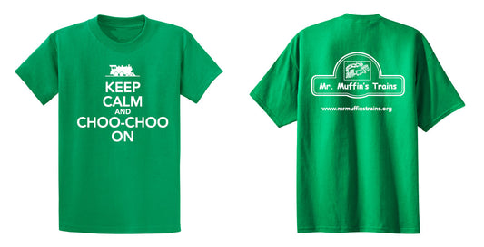 T-Shirt - "Keep Calm and Choo-Choo On" Adult (Green)