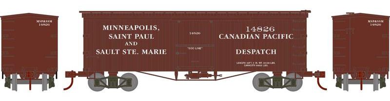Athearn HO 2355 - Roundhouse - 36' Old Time Box Car "SOO Line" #14826