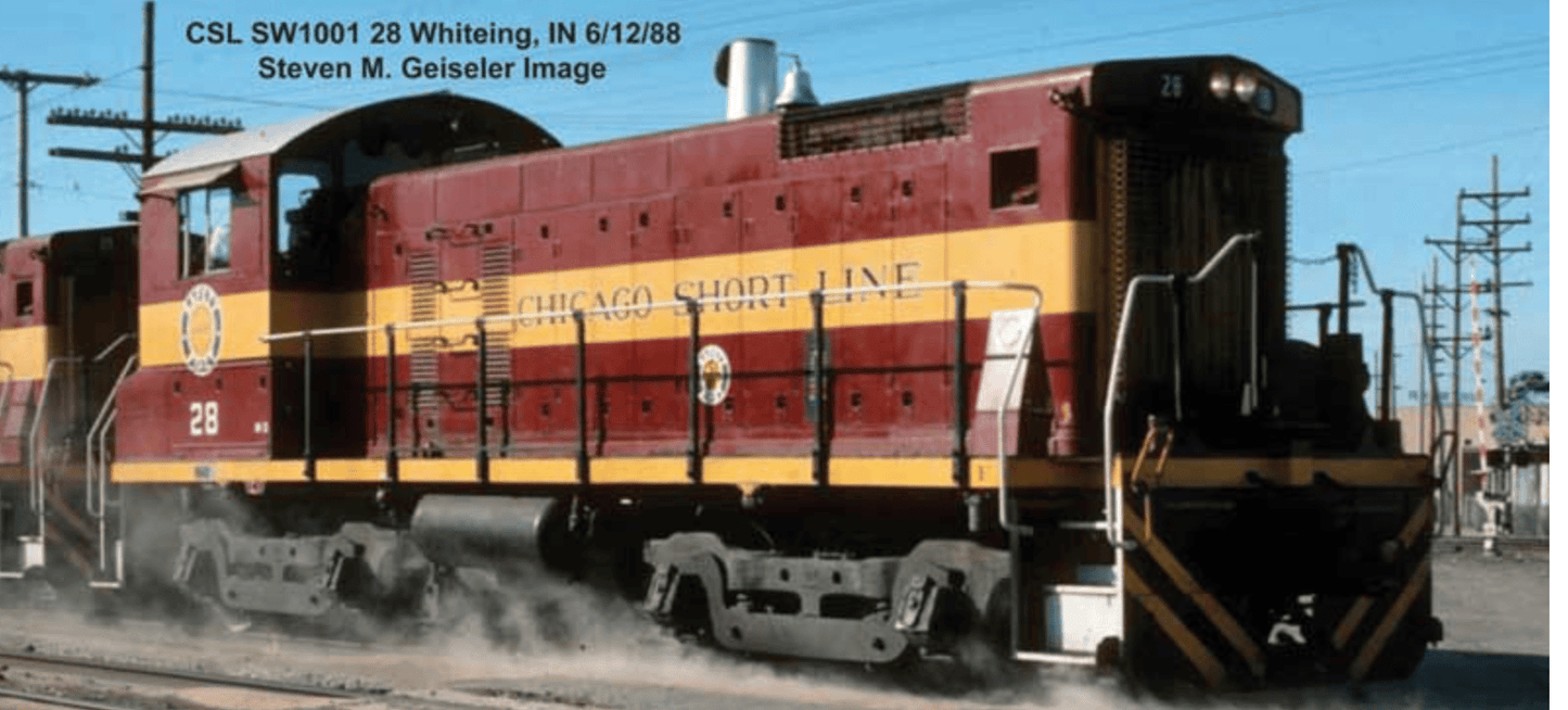 Bowser HO 60613 - SW-1001 Diesel Locomotive "Chicago Short Line" #28 (Maroon/Yello)